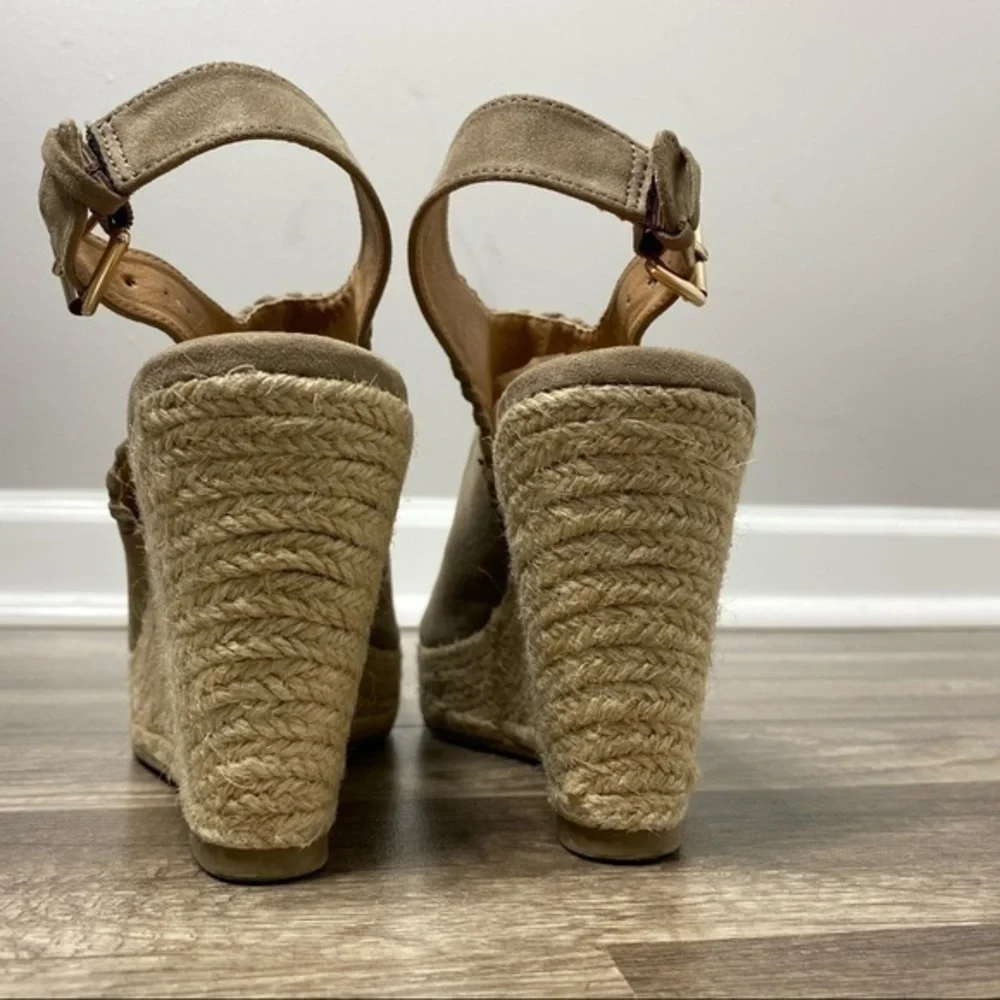 REPORT Espadrille Peep Toe Wedges size 9.5